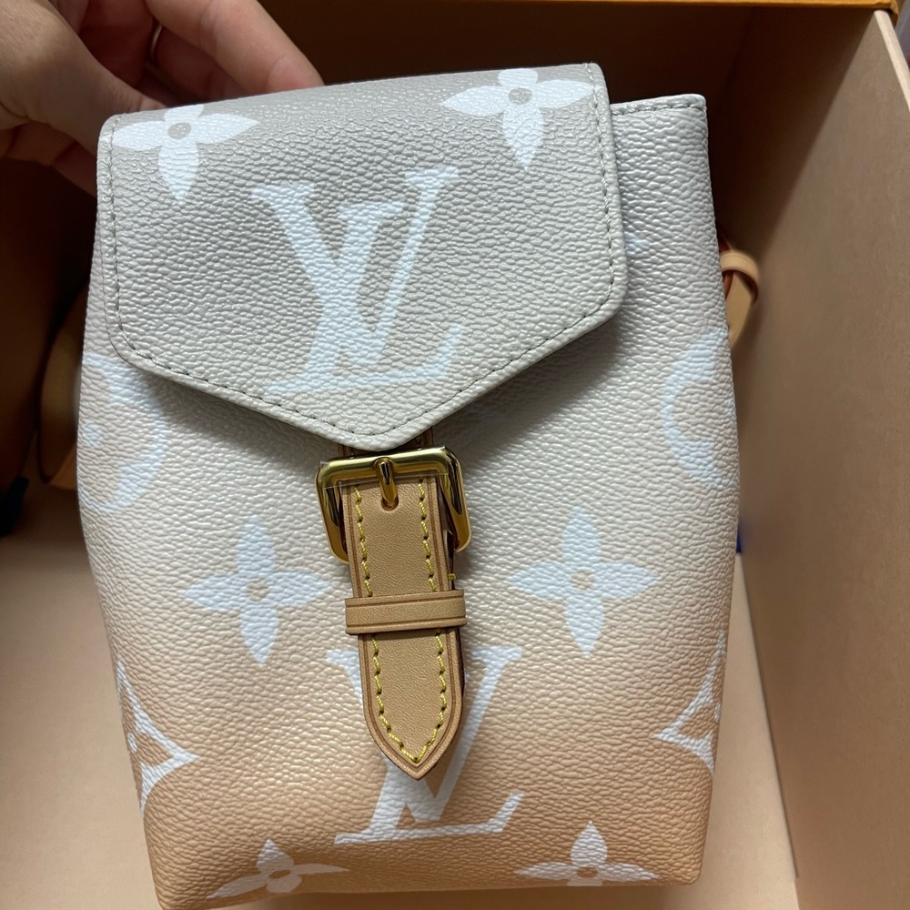 Louis Vuitton Pink and White Backpack with Monogram Design - Picture 4 of 10